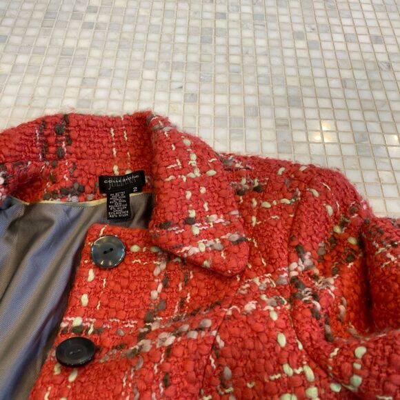 Retro 80s Pink Boucle Power Jacket - Picture 8 of 13